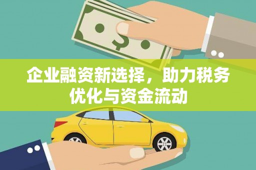 汾阳企业融资新选择，助力税务优化与资金流动