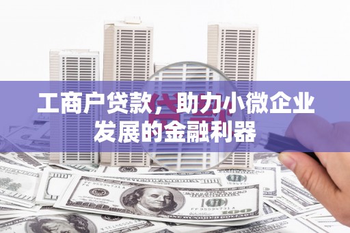 汾阳工商户贷款，助力小微企业发展的金融利器