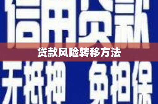 汾阳贷款风险转移方法