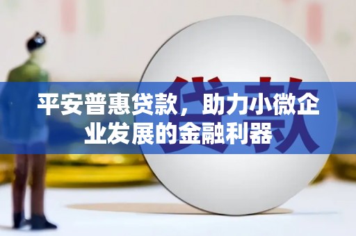 汾阳平安普惠贷款，助力小微企业发展的金融利器