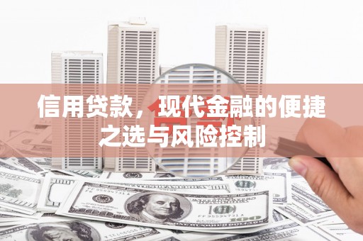 汾阳信用贷款，现代金融的便捷之选与风险控制