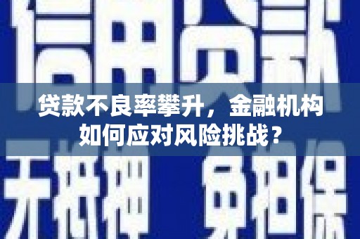 汾阳贷款不良率攀升，金融机构如何应对风险挑战？