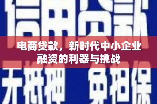 汾阳电商贷款，新时代中小企业融资的利器与挑战