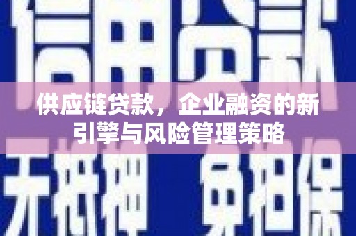 汾阳供应链贷款，企业融资的新引擎与风险管理策略