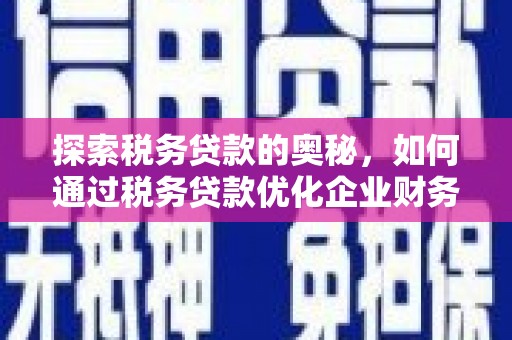 汾阳探索税务贷款的奥秘，如何通过税务贷款优化企业财务