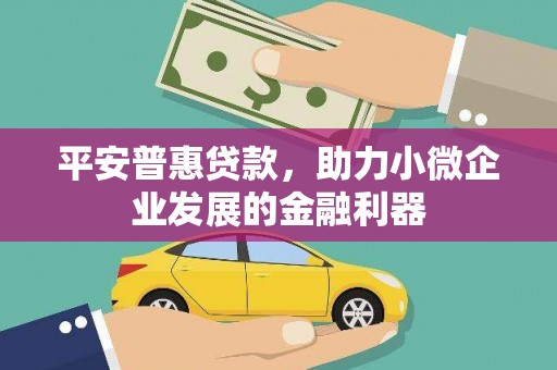 汾阳平安普惠贷款，助力小微企业发展的金融利器