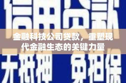 汾阳金融科技公司贷款，重塑现代金融生态的关键力量