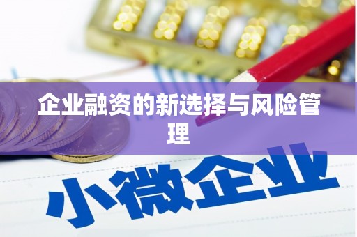 汾阳企业融资的新选择与风险管理