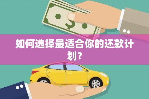 汾阳如何选择最适合你的还款计划？