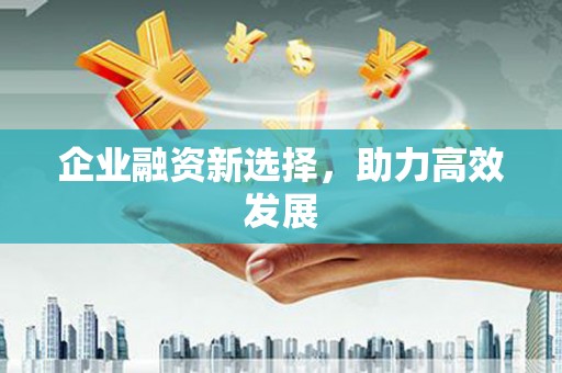 汾阳企业融资新选择，助力高效发展